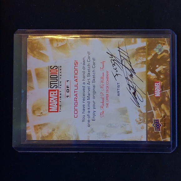 Upper Deck Marvel Studios First 10 Years Sketch Rhino 1/1 - Picture 2 of 2